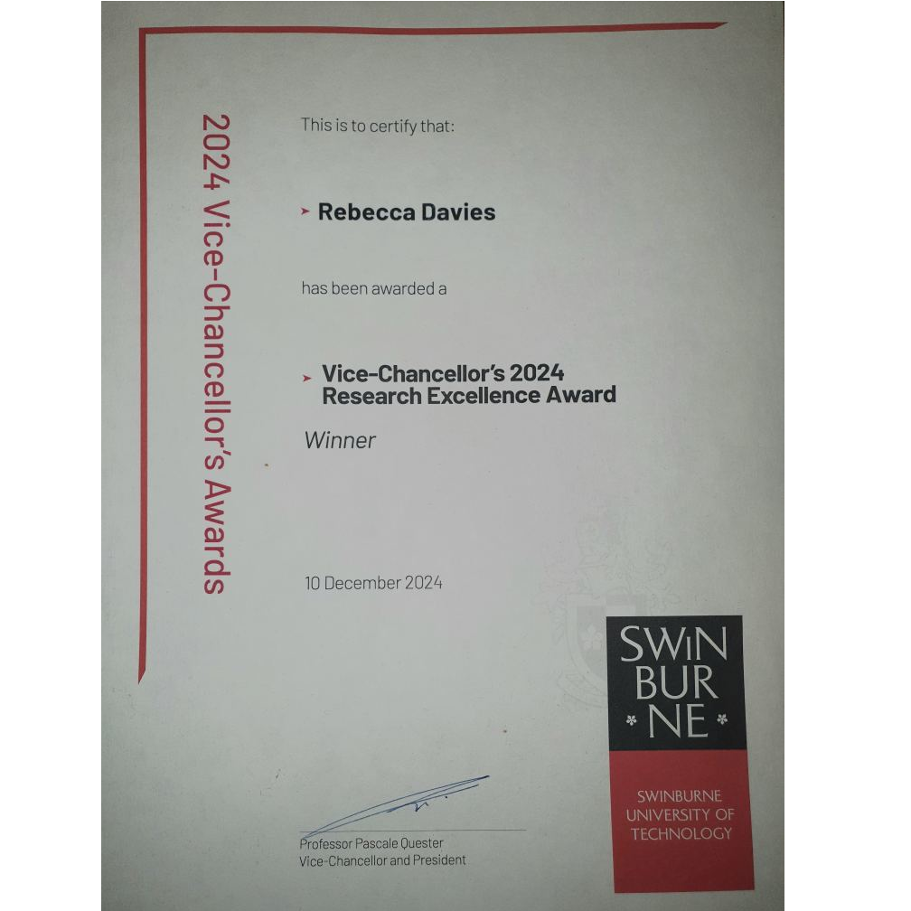 Swinburne Vice-Chancellor's Research Excellence (Early Career) Award